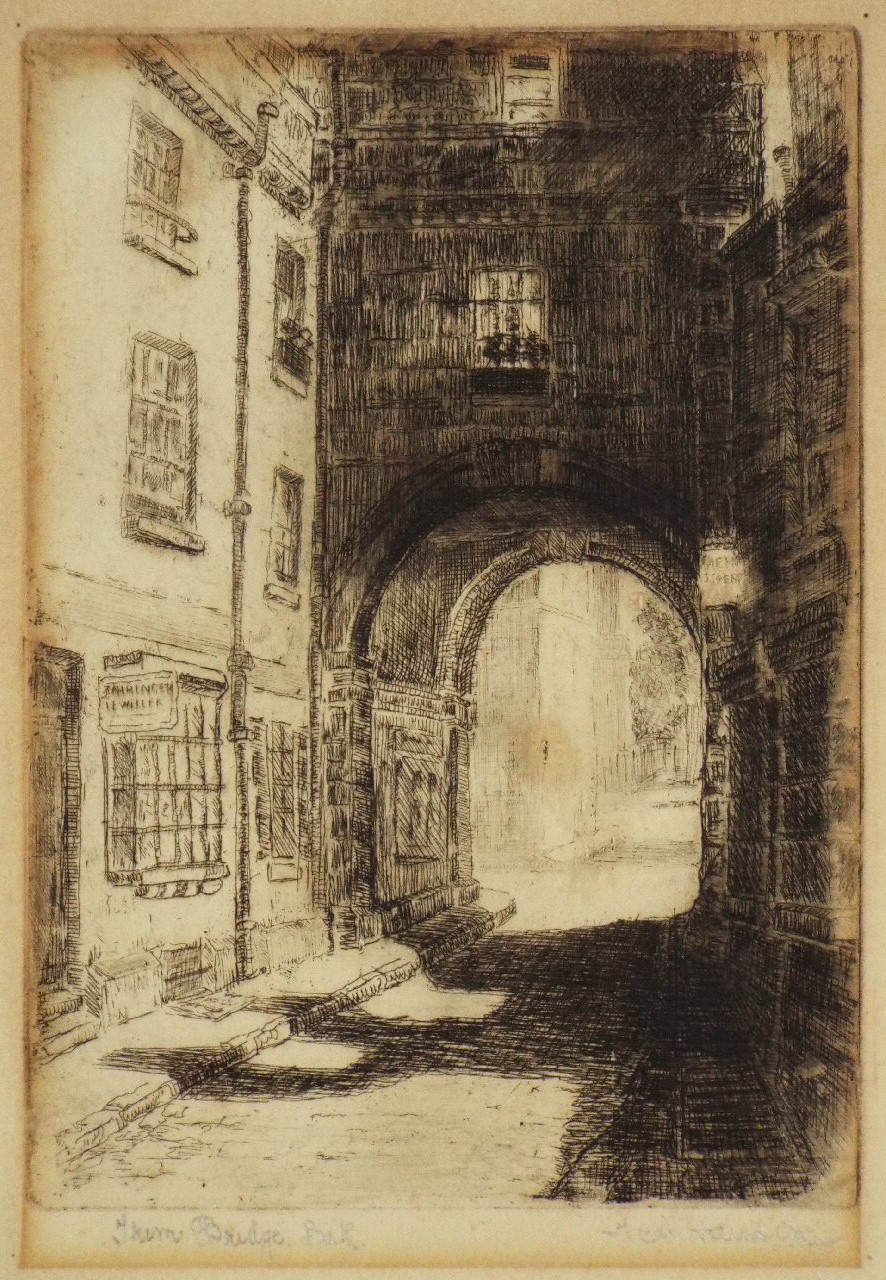 Etching - Trim Bridge, Bath - Hanson